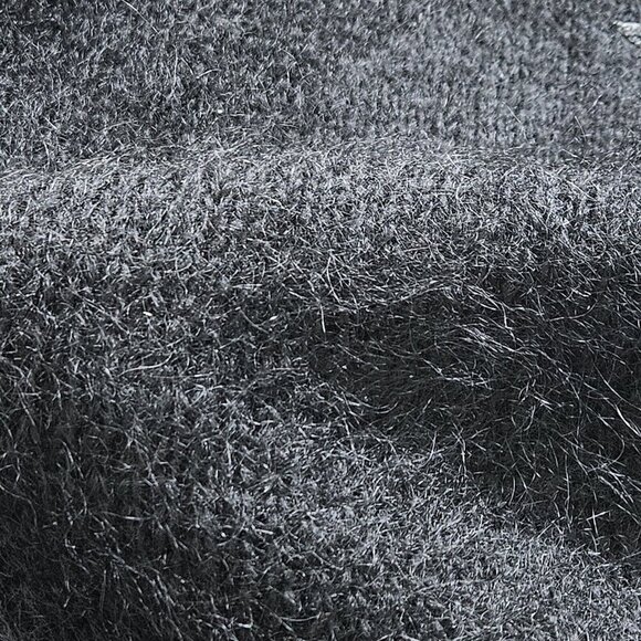 Handmade Cardigan Womens L Black Wool Blend Embellished Lined LS Whimsigoth Art - Picture 15 of 16